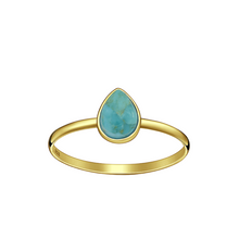 Load image into Gallery viewer, Turquoise Ring, Gold Ring, Gemtstone Jewellery, Turquoise Jewellery, December Birthstone