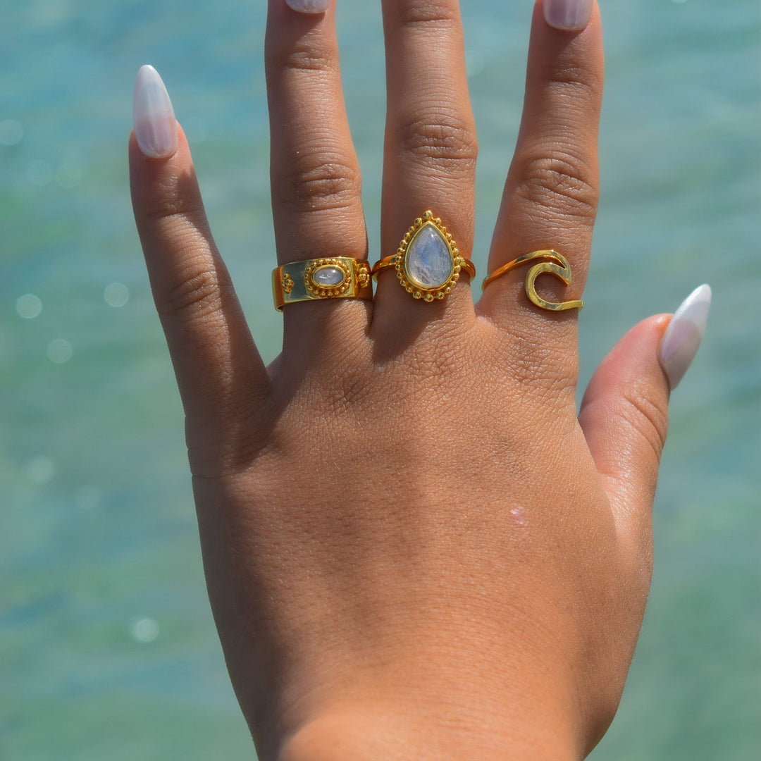 Gold Vermeil Moonstone Ring