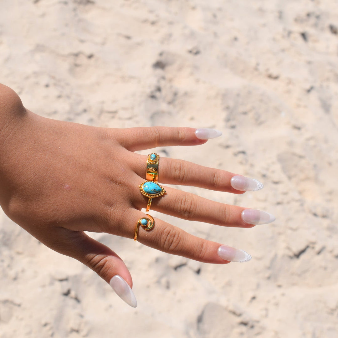 Gold Vermeil Turquoise Ring