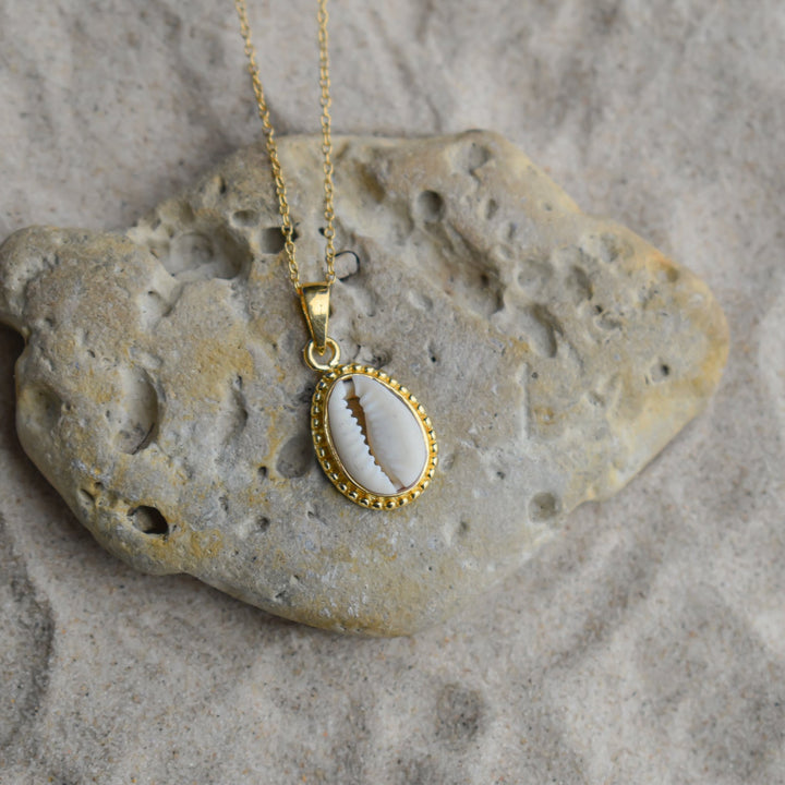 Gold Vermeil Cowrie Shell Necklace