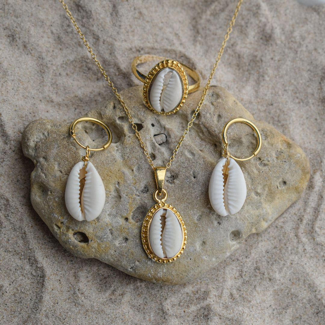 Gold Vermeil Cowrie Shell Necklace