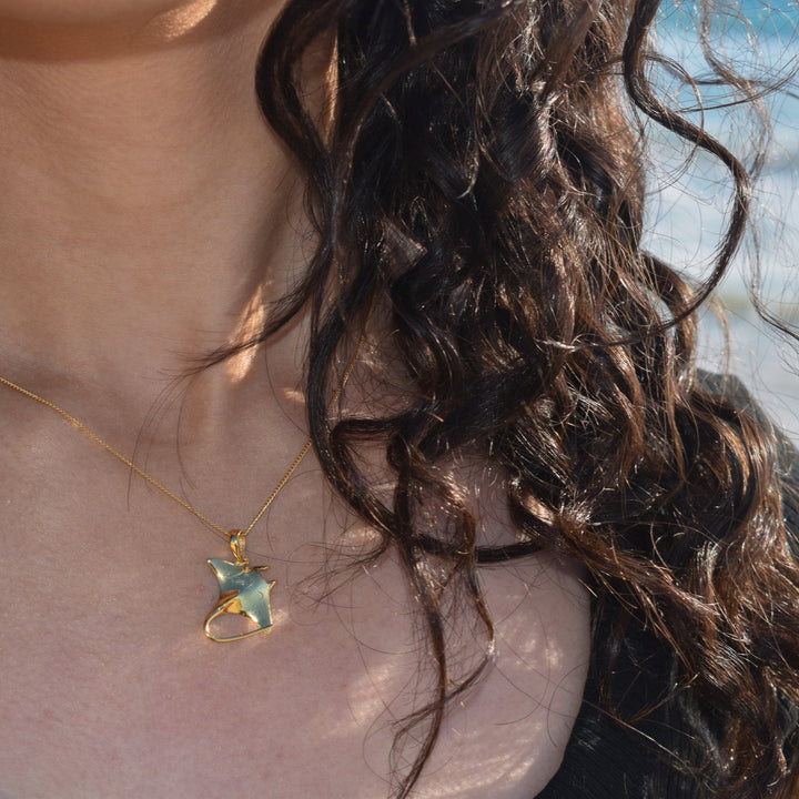 Gold Vermeil Manta Ray Necklace