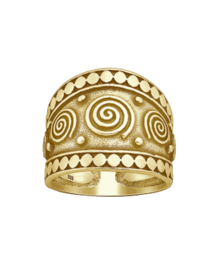 Gold Vermeil Large Boho Coil Band Ring