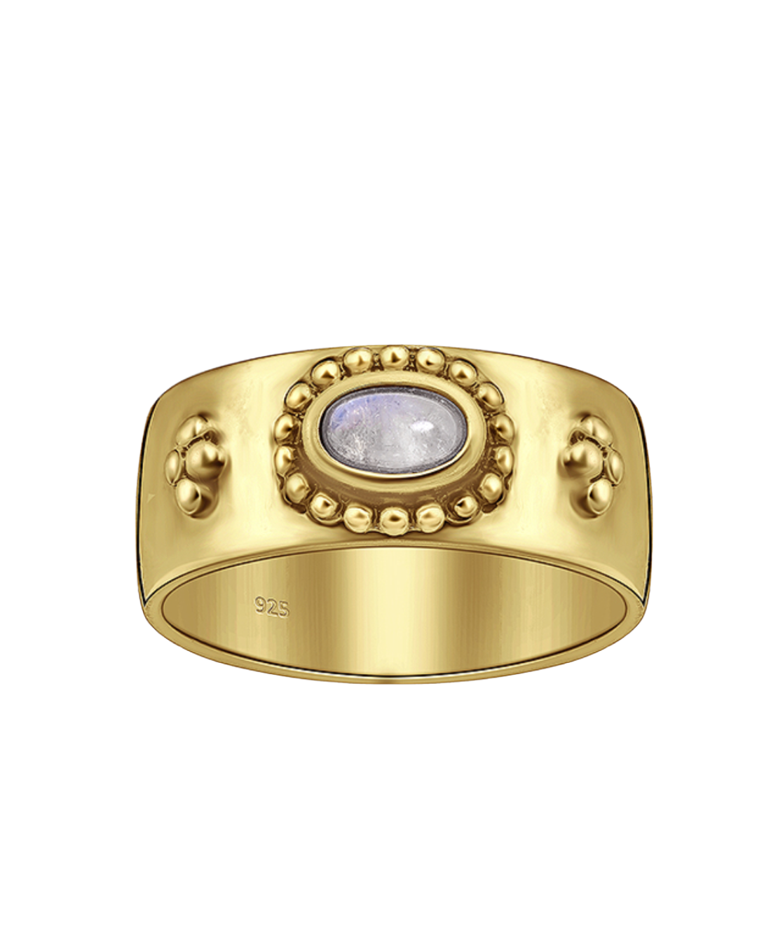 Gold Vermeil Moonstone Boho Band