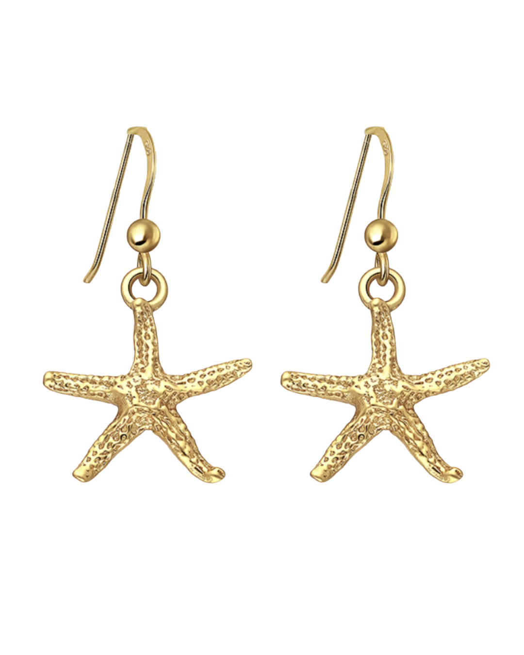 Gold Vermeil Starfish Hook Earrings