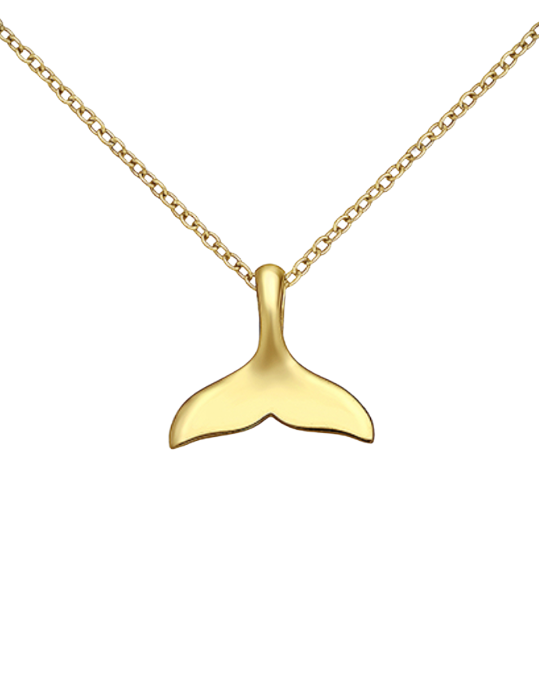 Gold Vermeil Whale Tail Necklace