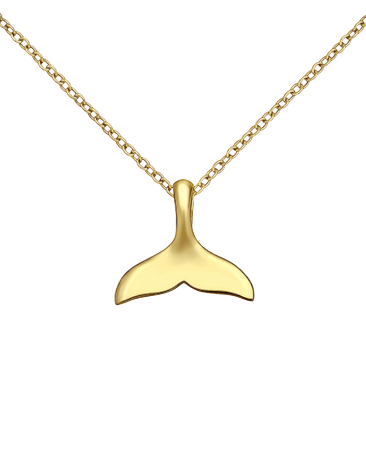 Gold Vermeil Whale Tail Necklace