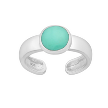 Load image into Gallery viewer, Green Turquoise Toe Ring
