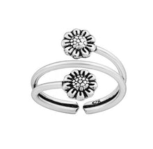 Load image into Gallery viewer, Double Sunflower Toe Ring