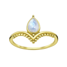 Load image into Gallery viewer, Gold Moonstone Ring
