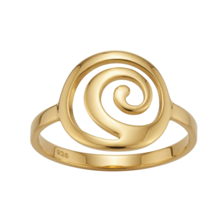 Spiral Wave Ring | Gold Vermeil
