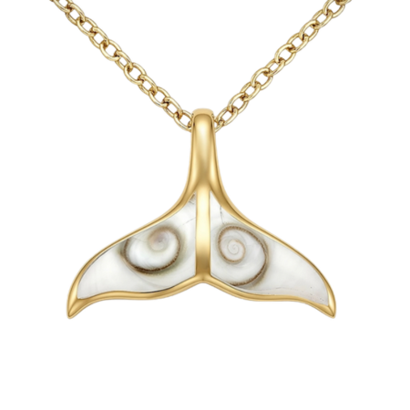 Shiva Shell Whale Tail Necklace | Gold Vermeil