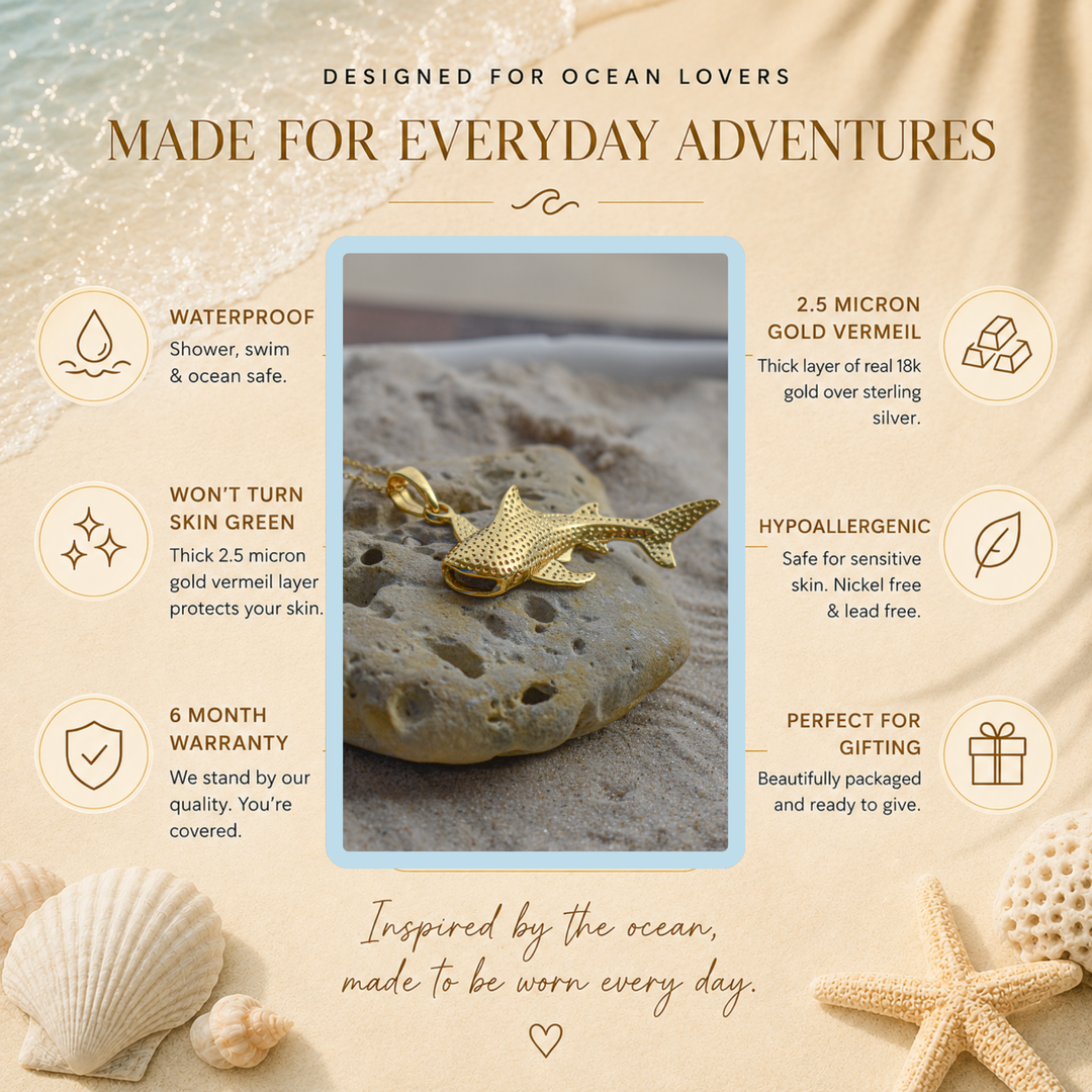 Gold Vermeil Whale Shark Necklace