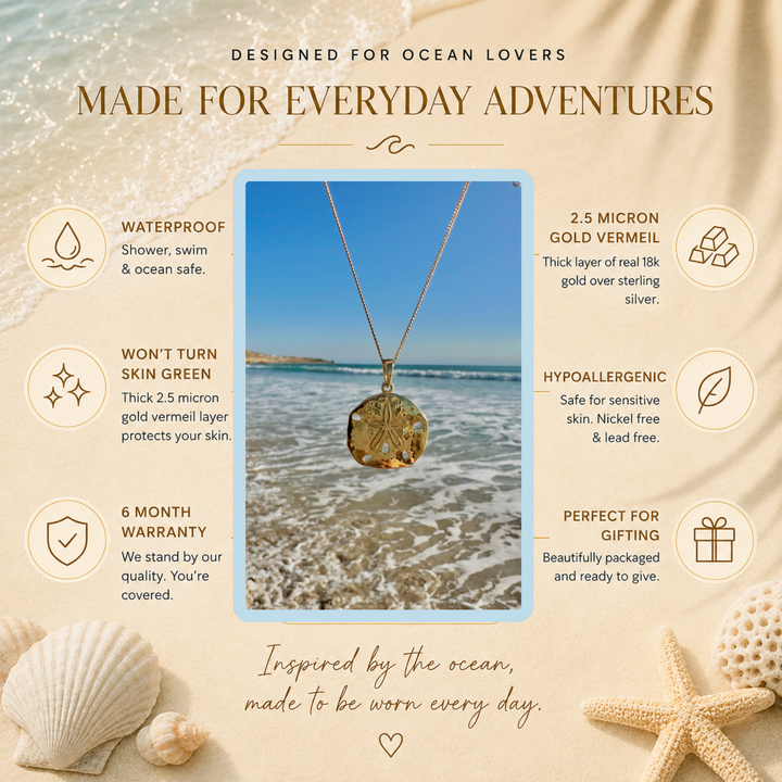 Gold Vermeil Sand Dollar Necklace