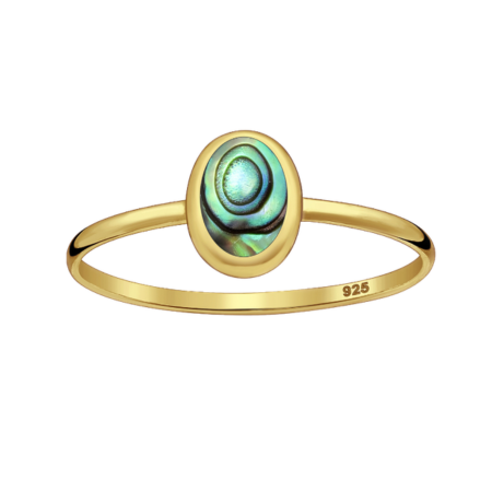 Pāua Shell Ring | Gold Vermeil