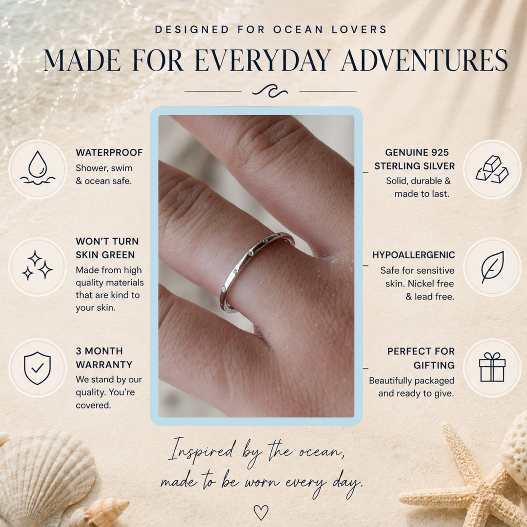 Cubic Zirconia Stacking Ring | Sterling Silver