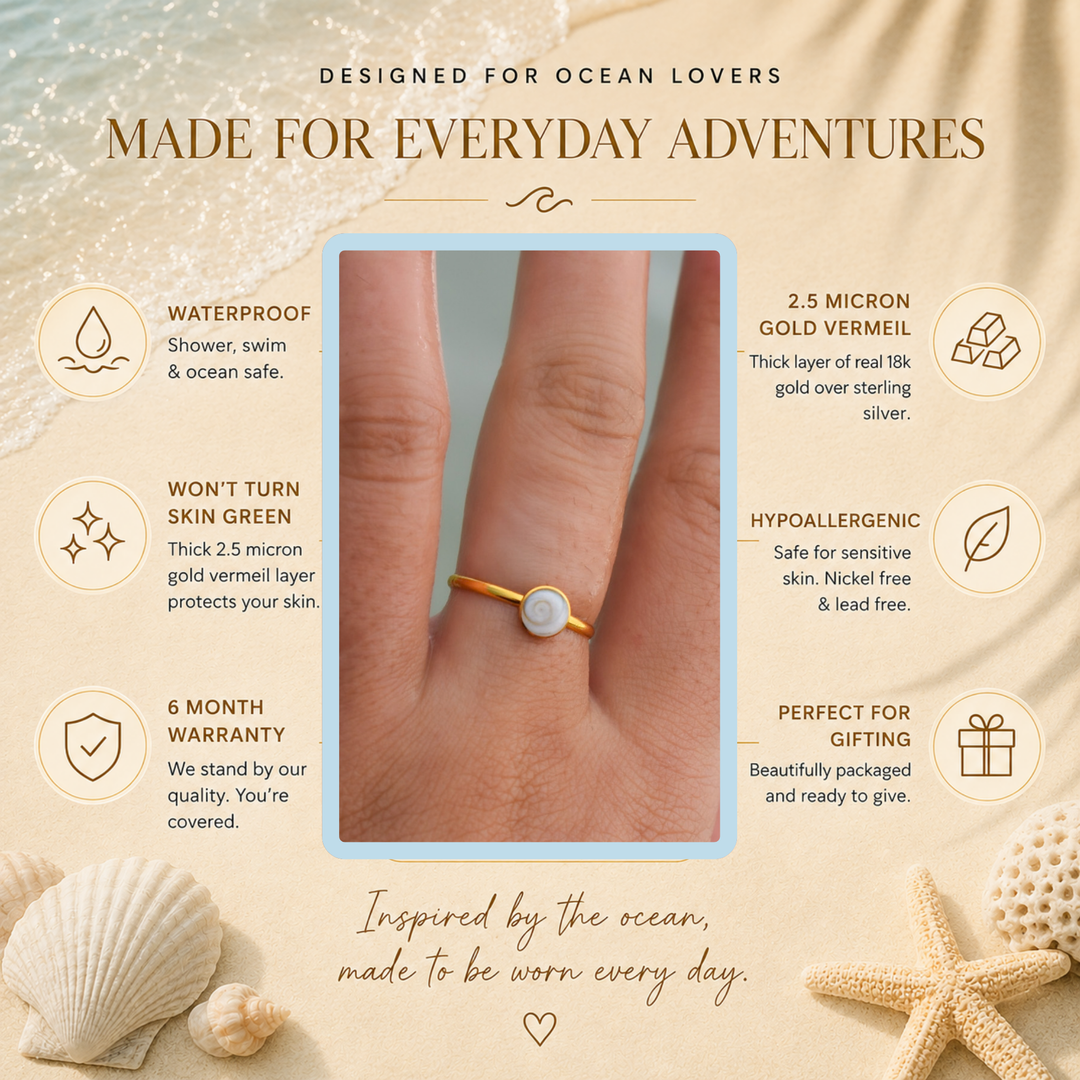 Shiva Shell Ring | Gold Vermeil
