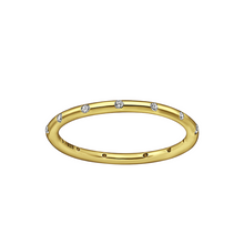 Load image into Gallery viewer, Gold Cubic Zirconia Stacking Ring