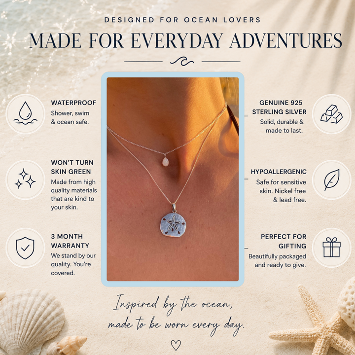 Sand Dollar Necklace – Sterling Silver Ocean Jewellery