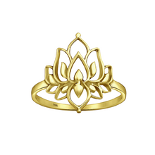Load image into Gallery viewer, Gold Lotus Ring