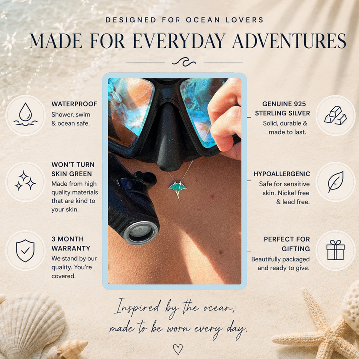 Manta Ray Necklace | Turquoise