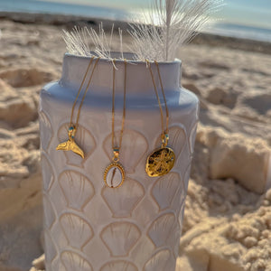 Cowrie shell necklace, beach lover gift, ocean jewellery, seashell pendant, surfer jewellery, showerproof jewellery, ocean lover gift