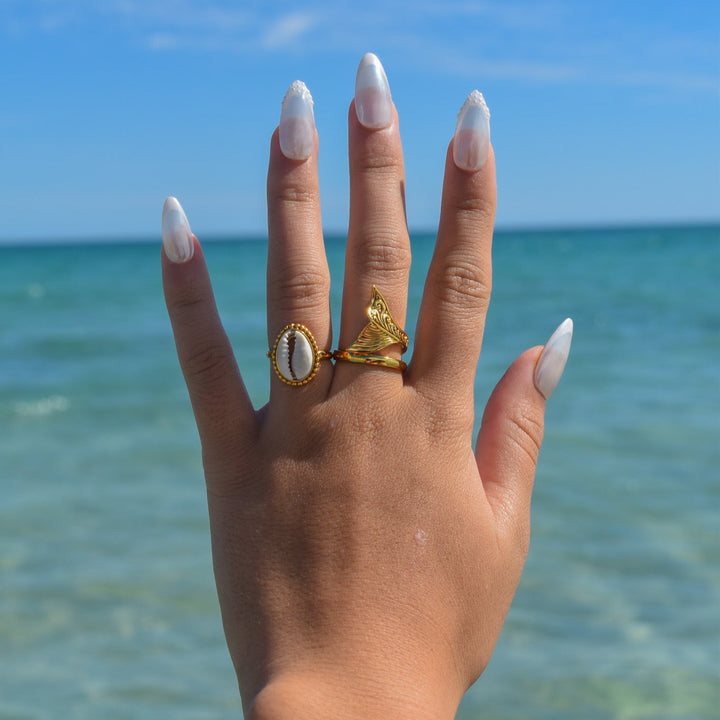 Gold Vermeil Cowrie Shell Ring