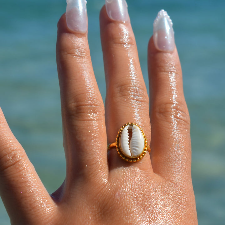 Gold Vermeil Cowrie Shell Ring