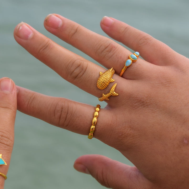 Whale Shark Ring | Gold Vermeil