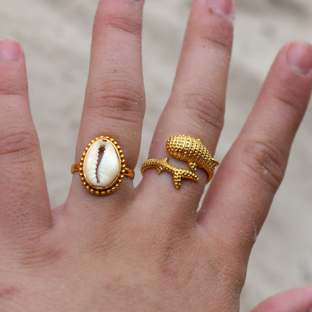 Whale Shark Ring | Gold Vermeil