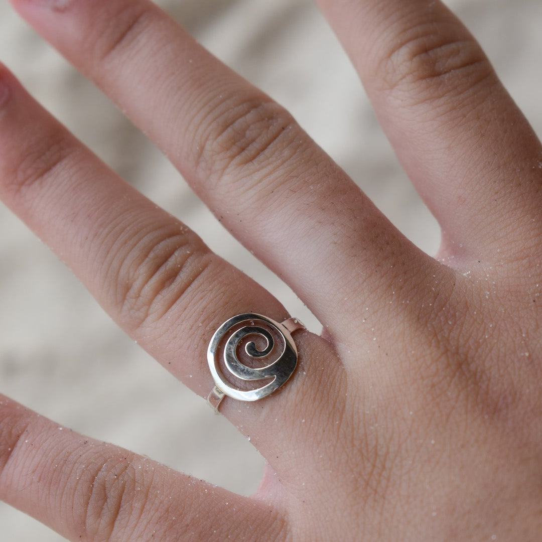 Spiral Wave Ring | Sterling Silver