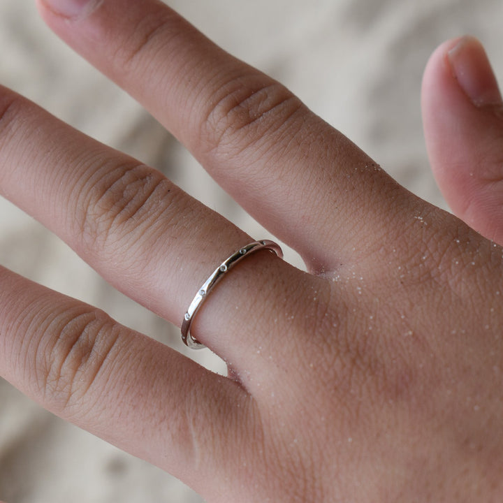 Cubic Zirconia Stacking Ring | Sterling Silver
