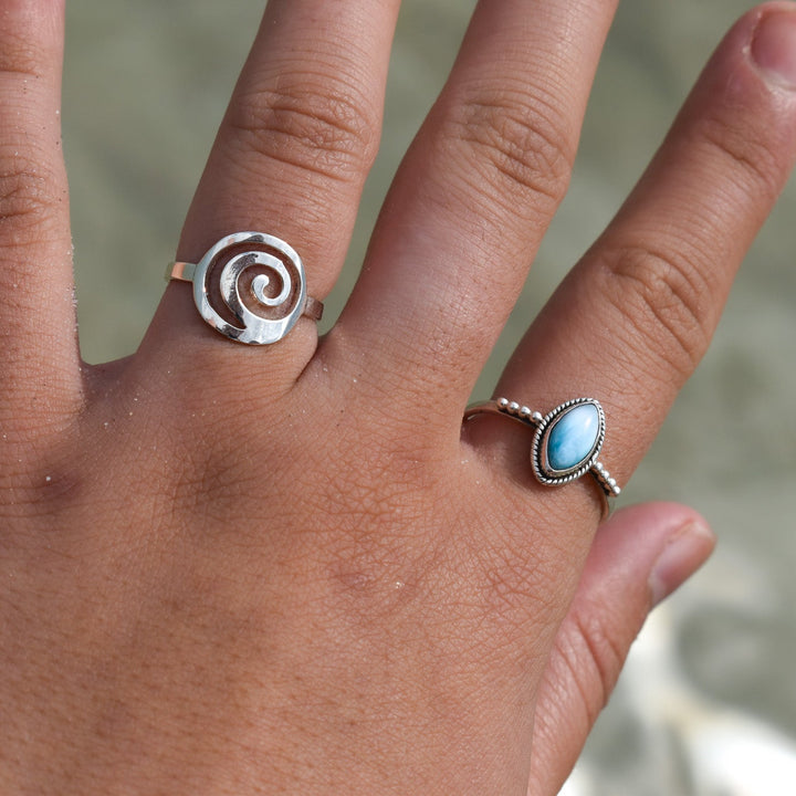 Spiral Wave Ring | Sterling Silver