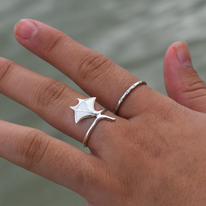 Cubic Zirconia Stacking Ring | Sterling Silver
