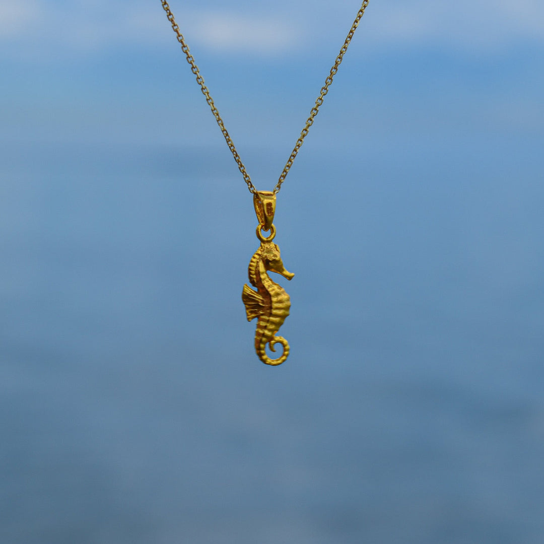 Seahorse Necklace | Gold Vermeil