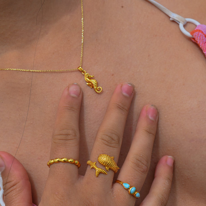 Seahorse Necklace | Gold Vermeil