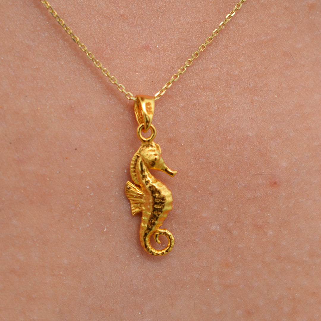 Seahorse Necklace | Gold Vermeil