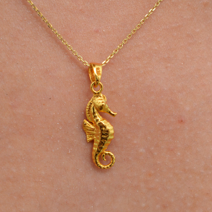 Seahorse Necklace | Gold Vermeil