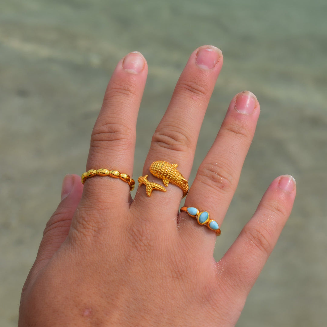 Whale Shark Ring | Gold Vermeil