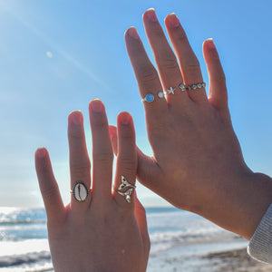 cowrie shell ring | waterproof ocean jewellery