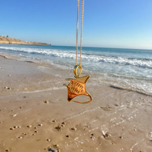 Manta Ray Necklace, Ocean Pendant for Women, Stingray Jewellery, Oceanic Manta Ray, Sea Life Animal, Gold Unique Jewellery