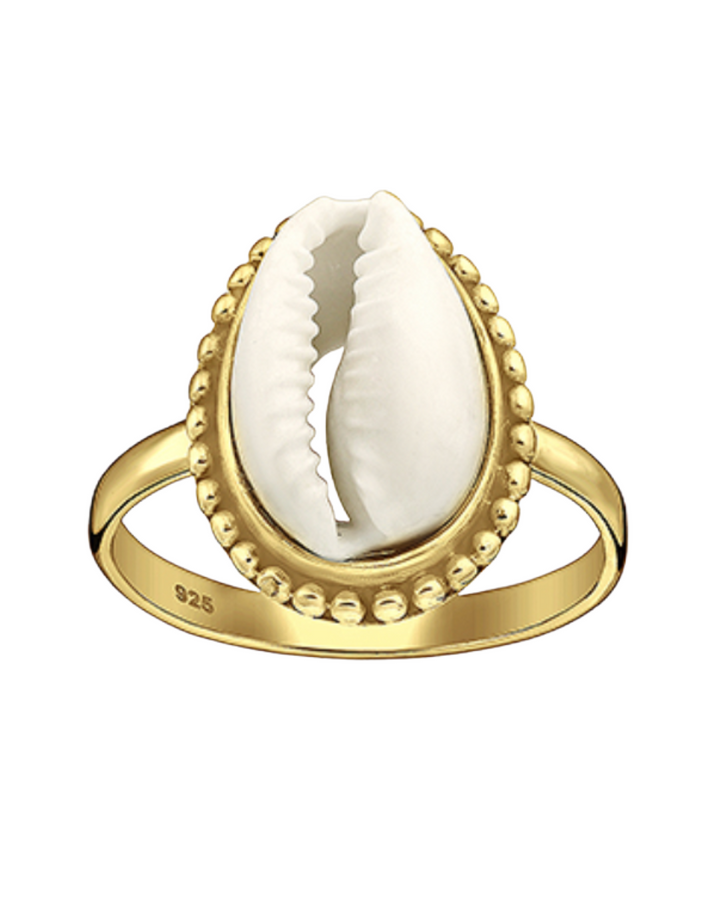 Gold Vermeil Cowrie Shell Ring