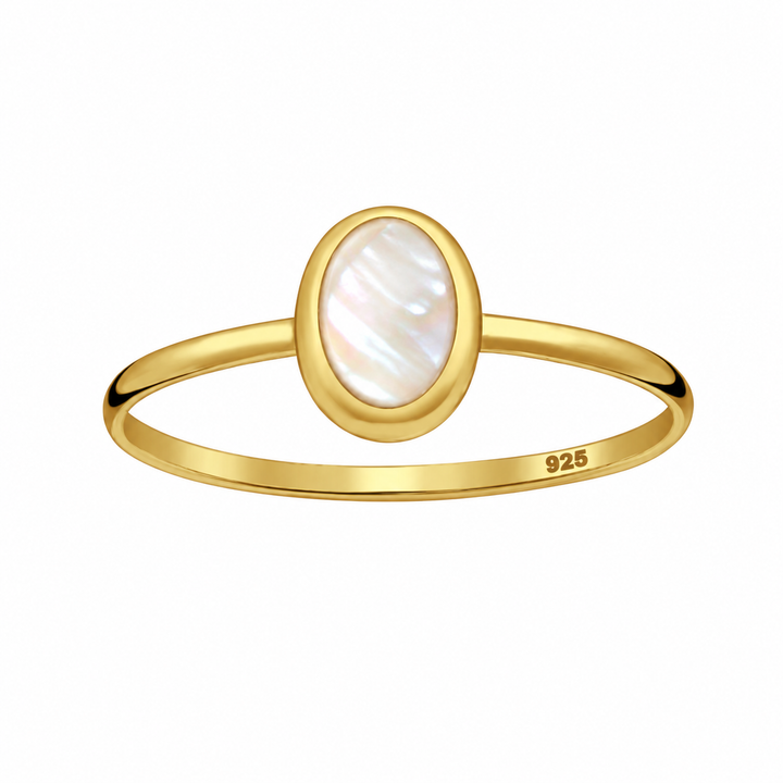 Mother of Pearl Ring | Gold Vermeil