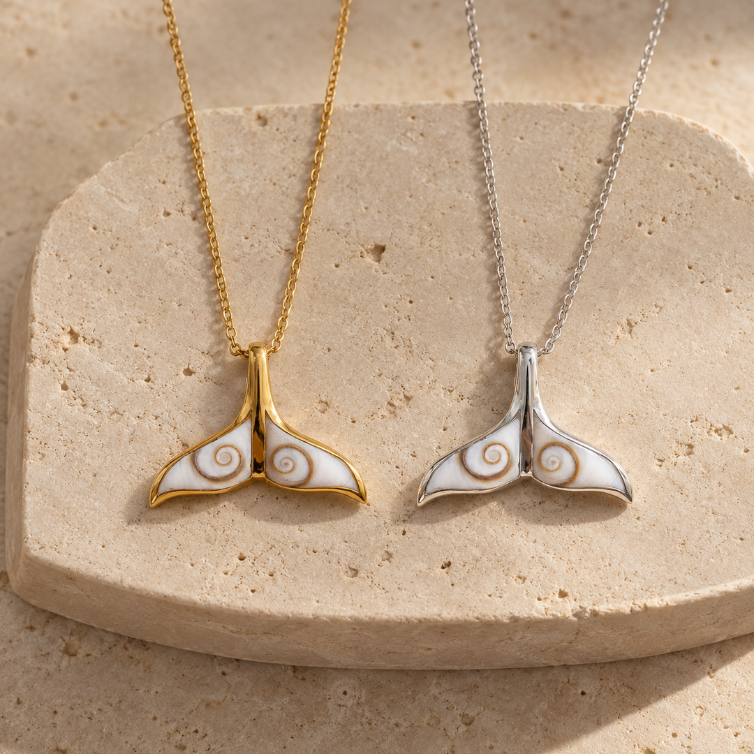 Shiva Shell Whale Tail Necklace | Sterling Silver
