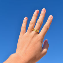 Load image into Gallery viewer, Gold Hammered Band, Textured Ring, Simple Gold Ring, Thick Gold Band, Statement Ring, Gold Jewellery,  Gold Ring for Men and Women, Minimalist Ring, Gold Stack Ring, 