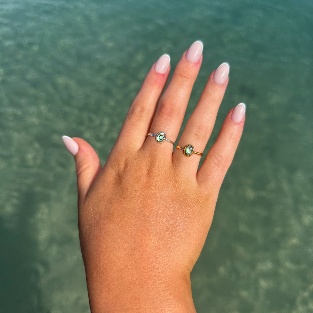 Pāua Shell Ring | Gold Vermeil