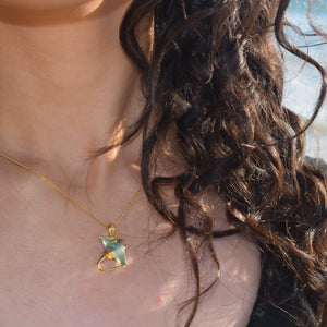 Manta Ray Necklace, Ocean Pendant for Women, Stingray Jewellery, Oceanic Manta Ray, Sea Life Animal, Gold Unique Jewellery