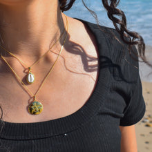 Load image into Gallery viewer, Gold Sand Dollar Necklace, Beach Necklace, Sand Dollar Jewellery, Gold Starfish Pendant, Mermaid Money, Gold Sand Dollar Necklace, Beach Necklace, Sand Dollar Jewellery, Gold Starfish Pendant, Mermaid Money, Shell Charm