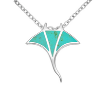 Load image into Gallery viewer, Turquoise Manta Ray Necklace