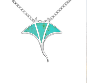 Turquoise Manta Ray Necklace